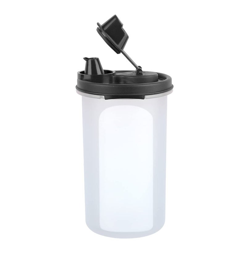 SIMPARTE AirTight Leak Proof Plastic Anti Microbial Oil Pourer for Kitchen Oil Jars Oil Bottle Dispenser Oil Container Vinegar Olive Refined Oils Easy Flow BPA Free Black 3 585ML - Image 5
