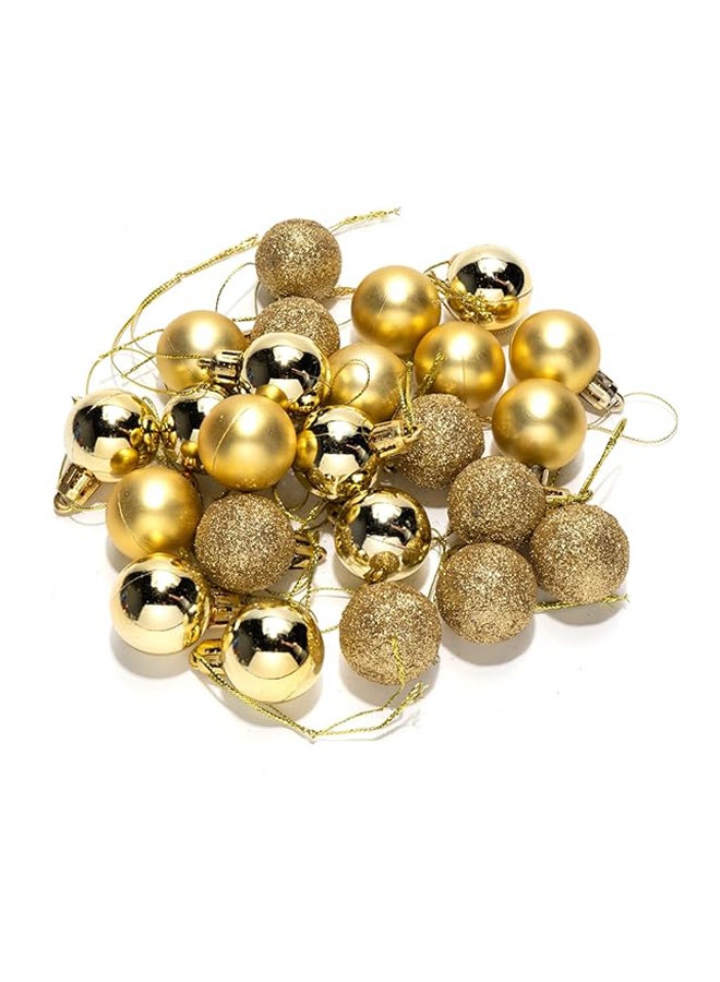 24-Pieces Christmas Ball Ornaments 3 CM