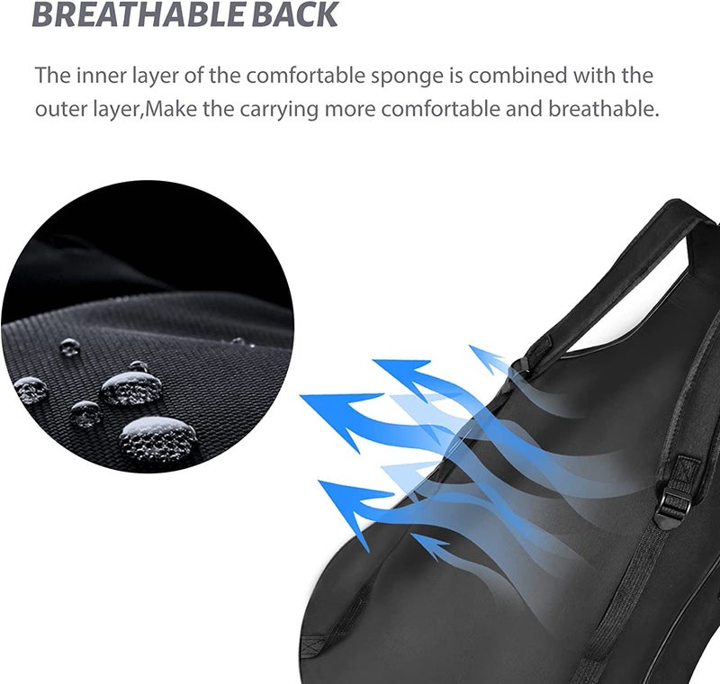 Device Of Urban Infotech حقيبة جيتار أكوستيك لجي guitars 38 و 39 و 40 و 41 بوصة - حقيبة عرض لجي guitars ياماها / باسيفيكا / خواريز / فيندر وجميع حقائب حمل الجيتار الأكوستيك مع حزام الجيتار وقطع الجيتار. - Image 3