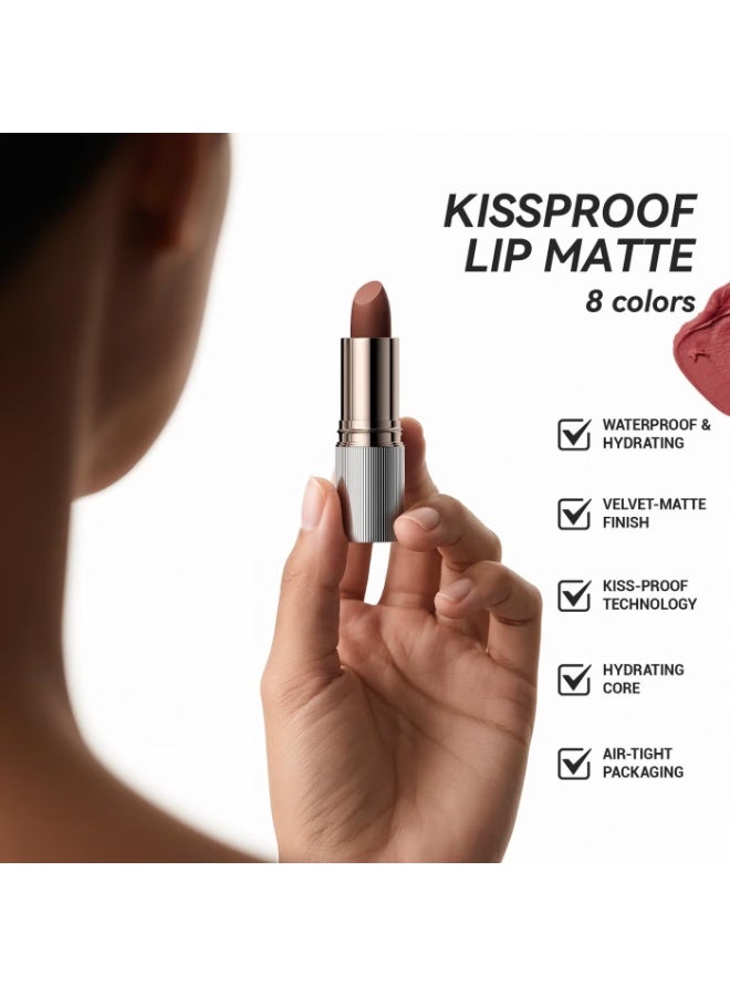 MAANGE Lipstick, Matte Lipstick Long Lasting Transfer-Proof Waterproof & Hydrating Lip Makeup, Full Coverage for a Nourishing Pout,1 Count-N101 - Image 3