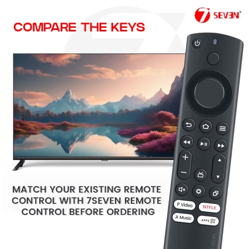 7-Seven 7SEVEN® Compatible for Amazonbasics Tv Remote Original Replacment of Smart Android Amzon Basics Television Without Alexa Feature and Non Voice Command - Image 2
