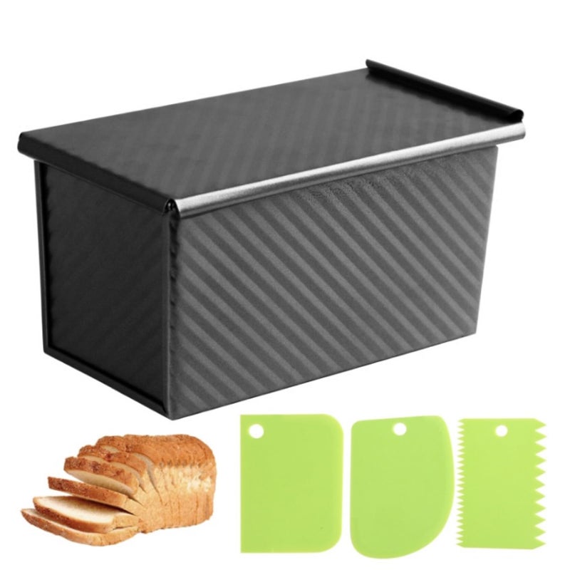 Spmarkt Bread Pan, Bread Loaf Pan, Pullman Loaf Pan with Lid, Bread Pans for Homemade Bread pullman loaf pan Sandwich Bread Loaf Pan - Image 1