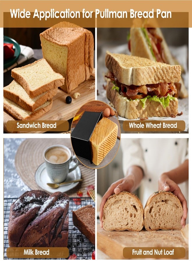 Spmarkt Bread Pan, Bread Loaf Pan, Pullman Loaf Pan with Lid, Bread Pans for Homemade Bread pullman loaf pan Sandwich Bread Loaf Pan - Image 2