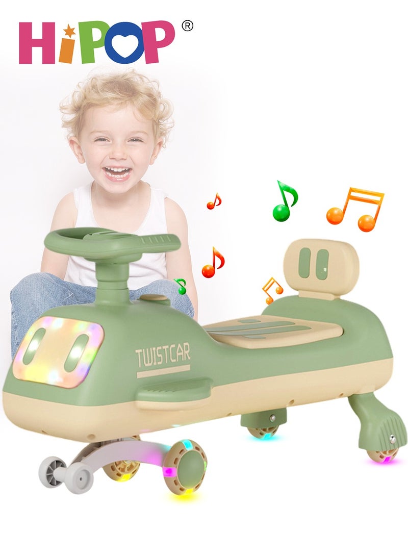 HIPOP - Airplane Swing Car Toys for Children,Magic Twist Car with Music and Light,Silent and Anti-Rollover,Super Load Bearing,Baby Ride on Toy - Image 1