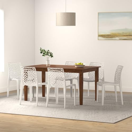 RW REST WELL Web Armless Designer Plastic Outdoor Chair | ISO Certified Company (1, White) - Image 2