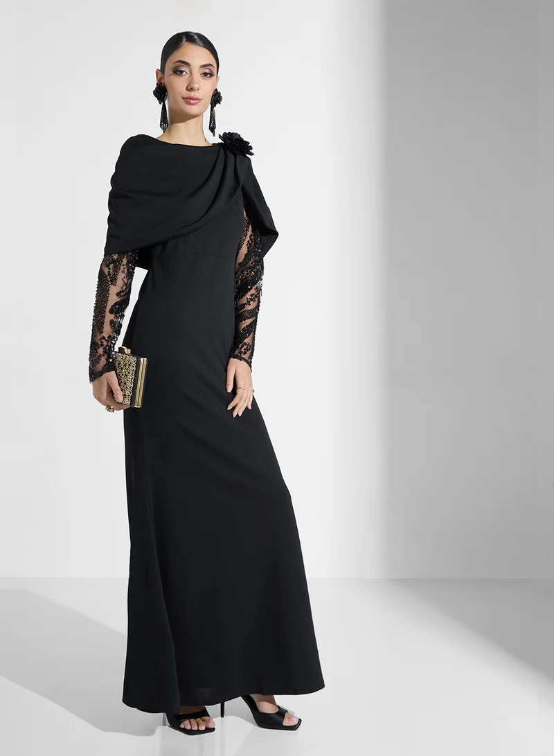 Namshi x One-Shoulder Evening Dress