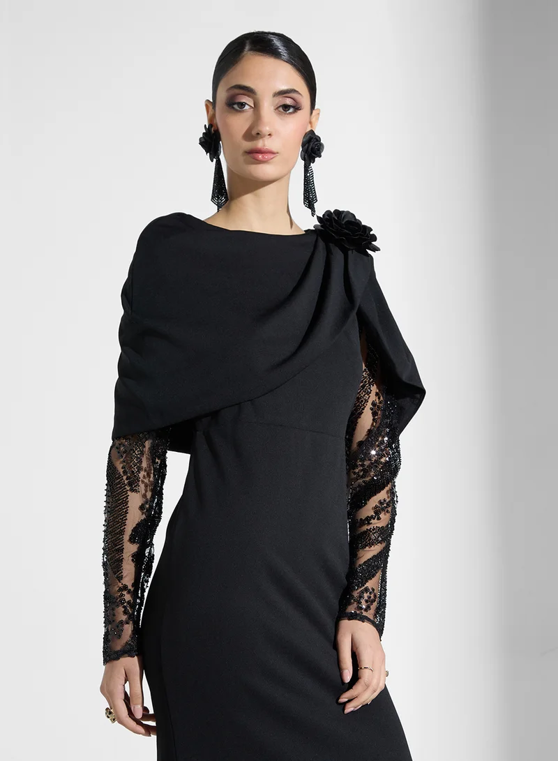 Namshi x One-Shoulder Evening Dress