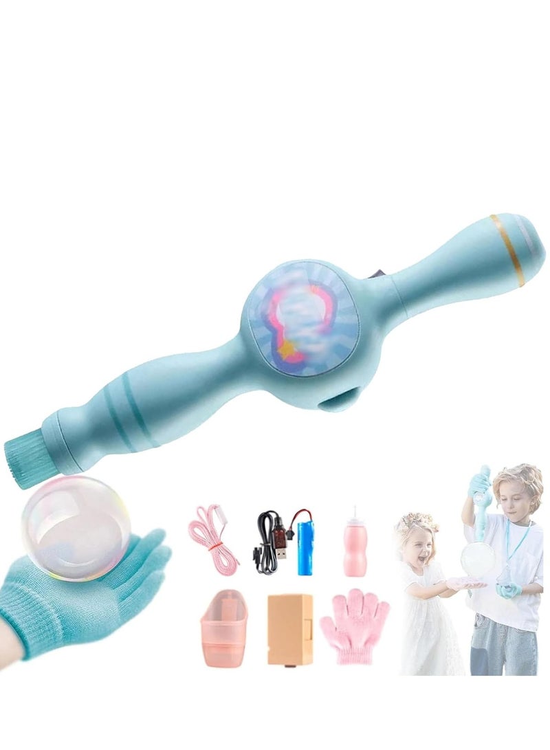 باكا رابيت آلة فقاعات ملونة، آلة فقاعات برذاذ مرن مع تأثير مرن، تصميم خفيف الوزن، فقاعات تفاعلية، أضواء ملونة (زرقاء) - Image 1