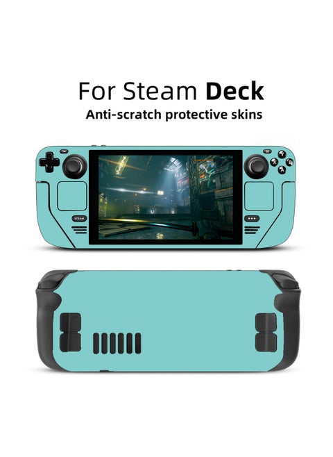 For Steam Deck Game Machine Anti-scratch Solid Color Pattern Steam Deck Steam Deck Sticker-Model:Sky Blue Steam Deck