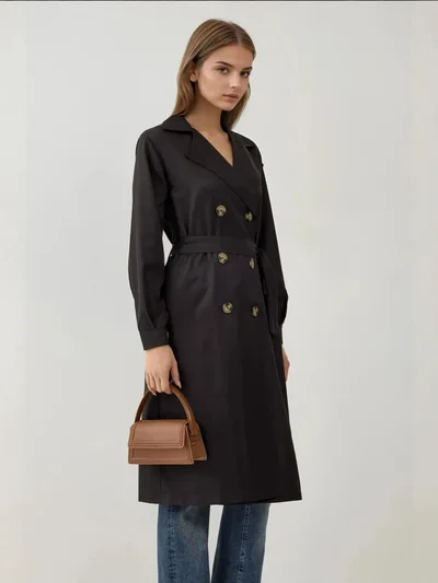 BIG DART BDART Double Breasted Long Trench Coat