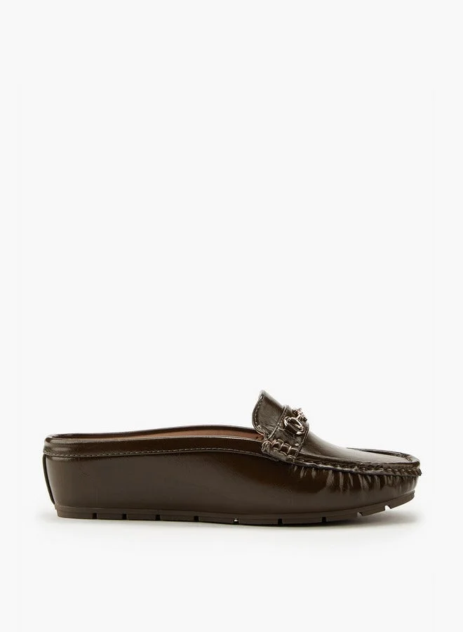 Flora Bella By Shoexpress Horsebit Detail Slip-On Mules