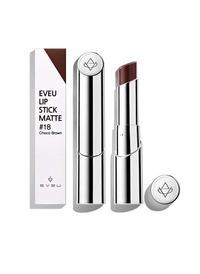 EVEU - Eveu Lip Stick Matte -18 Choco Brown - Image 1