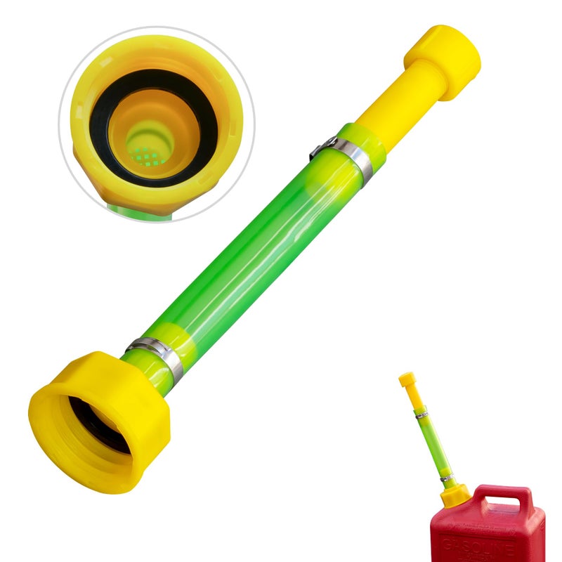 Seppicsa 1 PCS 10'' Gas Can Spout Replacement Compatible with Midwest Scepter Gas Cans Fit for 1/2/5/10 Gallon Fuel Jugs with 1-3/4" Openings 1.75"-1.8" Threads Mouth, Anti-Spill Gas Can Nozzle - Image 1
