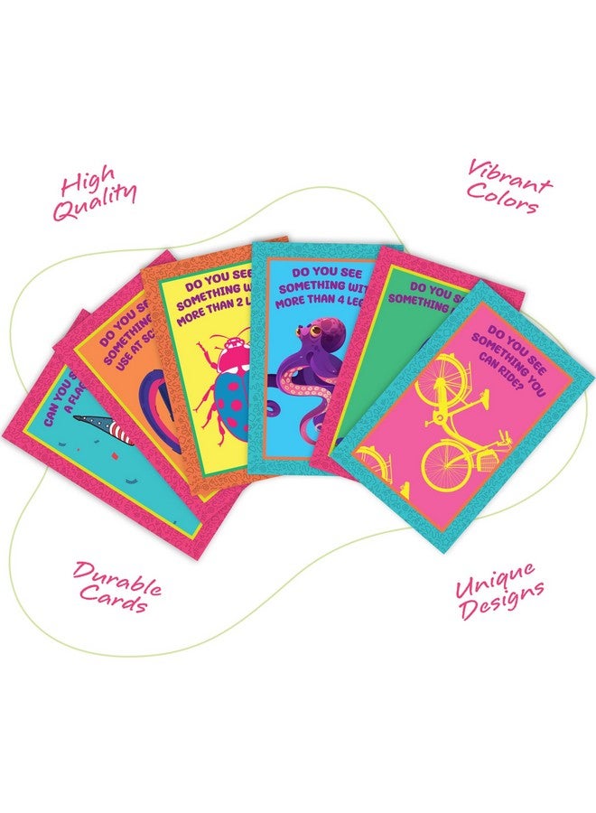 ArtCreativity Scavenger Hunt for Kids (Indoor/Outdoor) - 50 Cards in Sturdy Box - Seek and Find Road Trip Games - Car Activities for Kids - Travel-Friendly Bag - Indoor Scavenger Hunt Game - Image 4