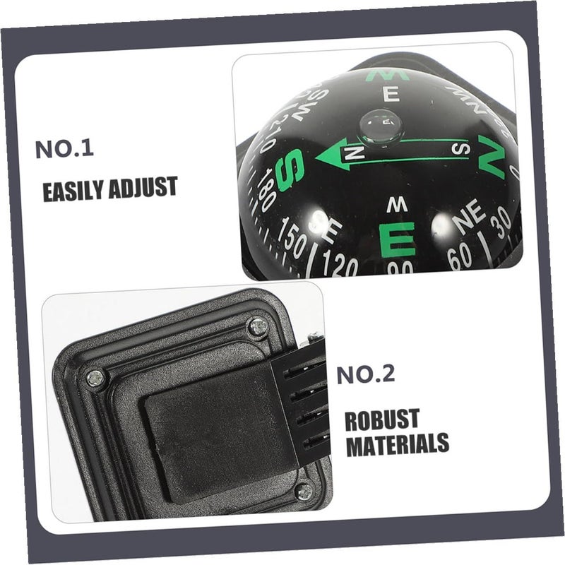 2 Pcs Adjustable Dashboard Compass Ball for Car Truck Marine Use - Image 4