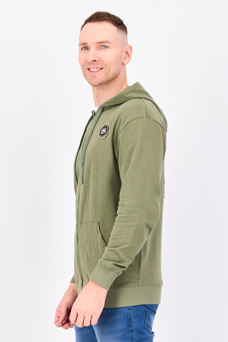 Paul Frank هودي بأكمام طويلة بشعار العلامة التجارية للرجال، أخضر - Image 2