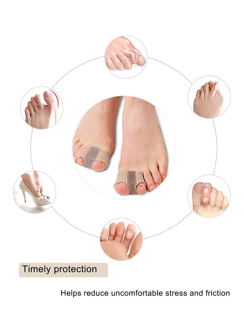 2PCS Gel Toe Separators for Bunion Relief - Soft Silicone Toe Spacers with Nylon Loops, Corrects Overlapping Toes & Hammer Toe, Pain Relief for Men & Women (Two Size:S/L) - Image 3