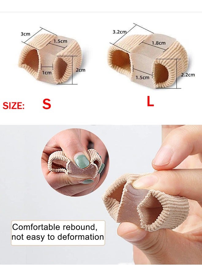 2PCS Gel Toe Separators for Bunion Relief - Soft Silicone Toe Spacers with Nylon Loops, Corrects Overlapping Toes & Hammer Toe, Pain Relief for Men & Women (Two Size:S/L) - Image 2