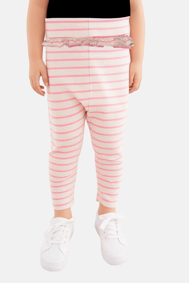 Hamleys Toddlers Girl Stripe Print Leggings, Multicolor - Image 1