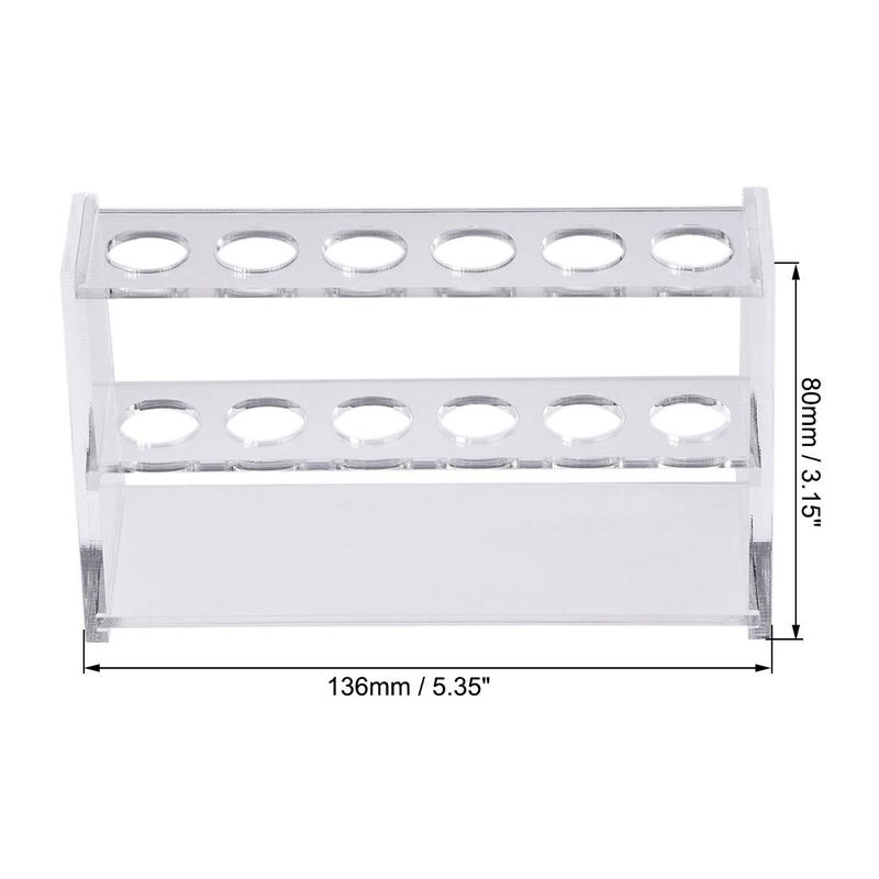 Uxcell Acrylic Test Tube Holder Rack 6 Wells For 10Ml Centrifuge Tubes Clear - Image 2