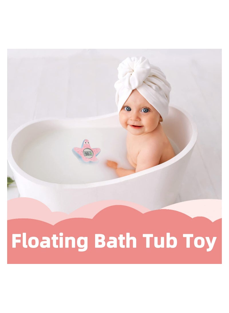 SOLARAE Digital Baby Bath Thermometer Safety, Starfish Water Thermometer Baby Bath, IP67 Waterproof Shower Temperature Display Gift for Girls, Boys, Kids, Newborn, Toddler, Grandson, Pink Sea Star Shape - Image 4