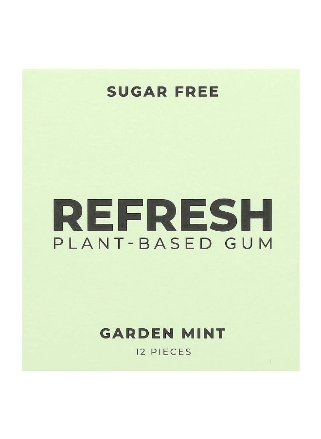 Refresh Gum Refresh Gum, Plant-Based Gum, Garden Mint, 12 Pieces  - Image 1