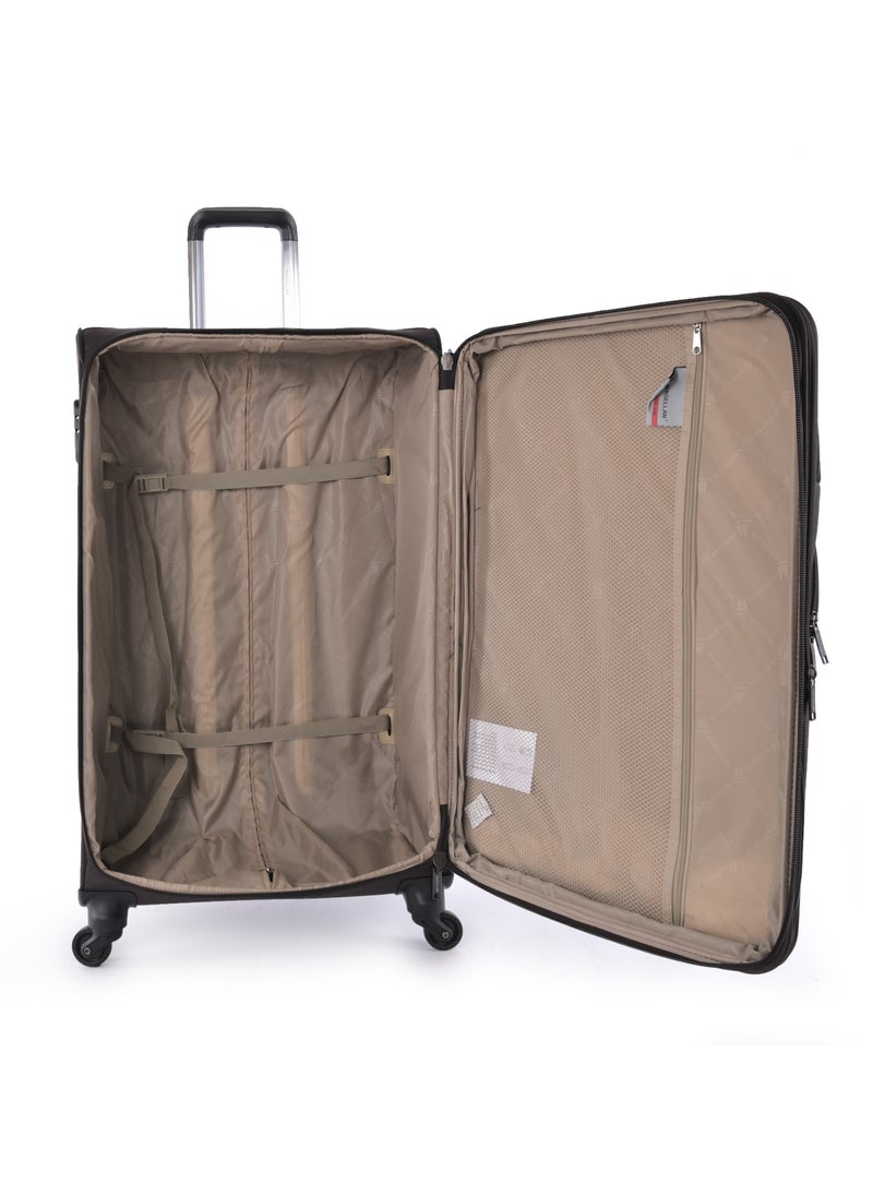 MAGELLAN - Magellan Luxury Fabric Luggage Set, Lightweight Stamped, Multi Size 4 Pcs, Brown - Image 1