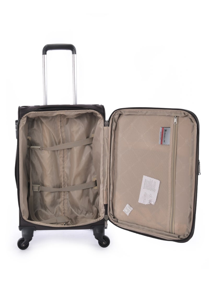 MAGELLAN - Magellan Luxury Fabric Luggage Set, Lightweight Stamped, Multi Size 4 Pcs, Brown - Image 1