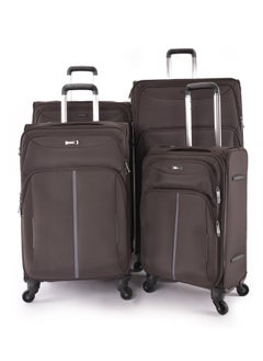 MAGELLAN Magellan Luxury Fabric Luggage Set, Lightweight Stamped, Multi Size 4 Pcs, Brown  - Image 1