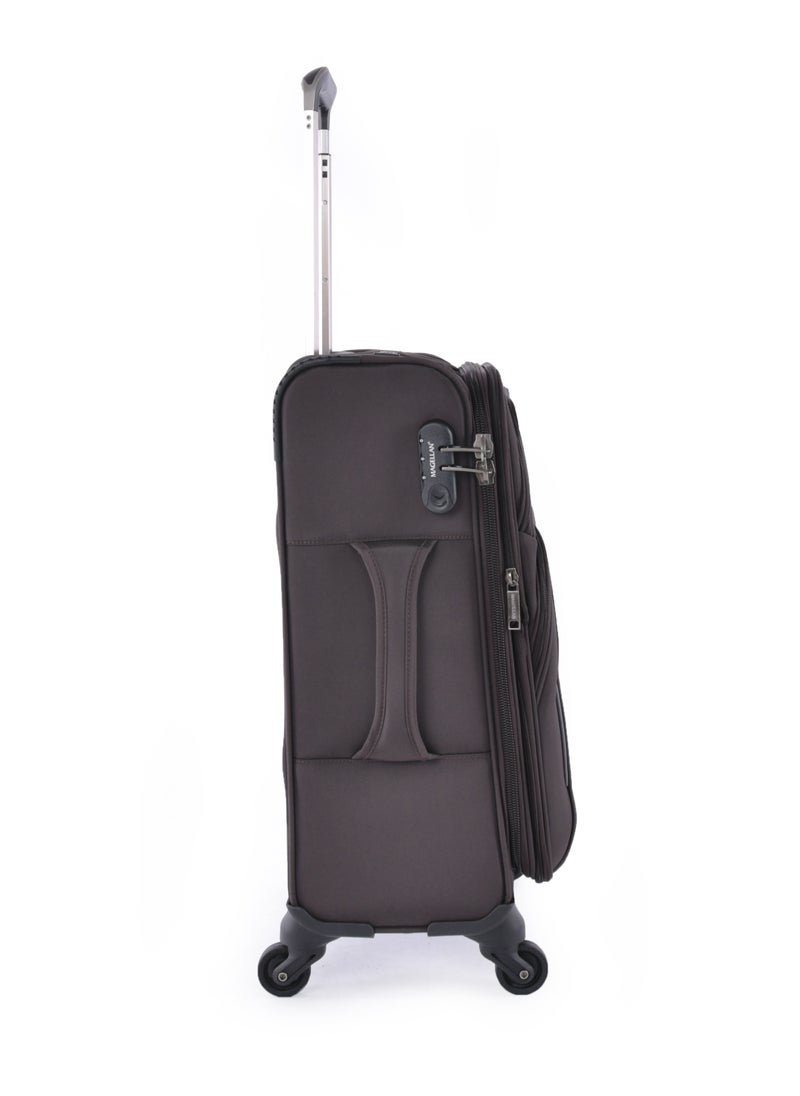 MAGELLAN - Magellan Luxury Fabric Luggage Set, Lightweight Stamped, Multi Size 4 Pcs, Brown - Image 1