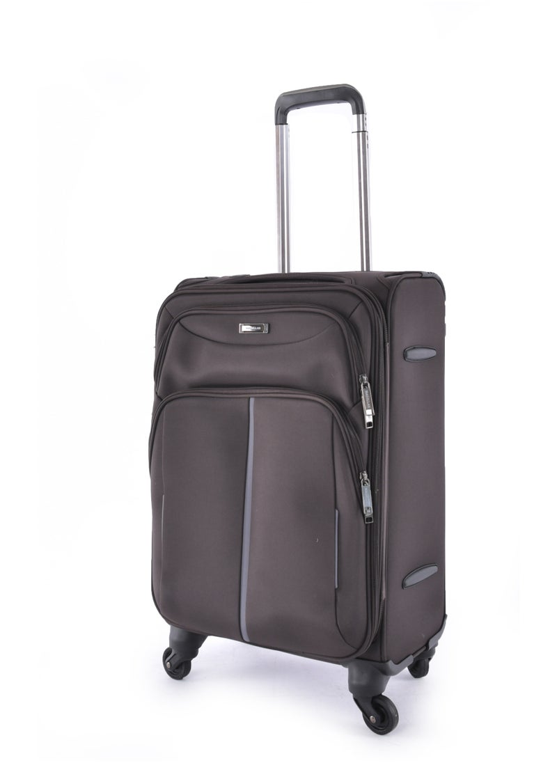 MAGELLAN - Magellan Luxury Fabric Luggage Set, Lightweight Stamped, Multi Size 4 Pcs, Brown - Image 1