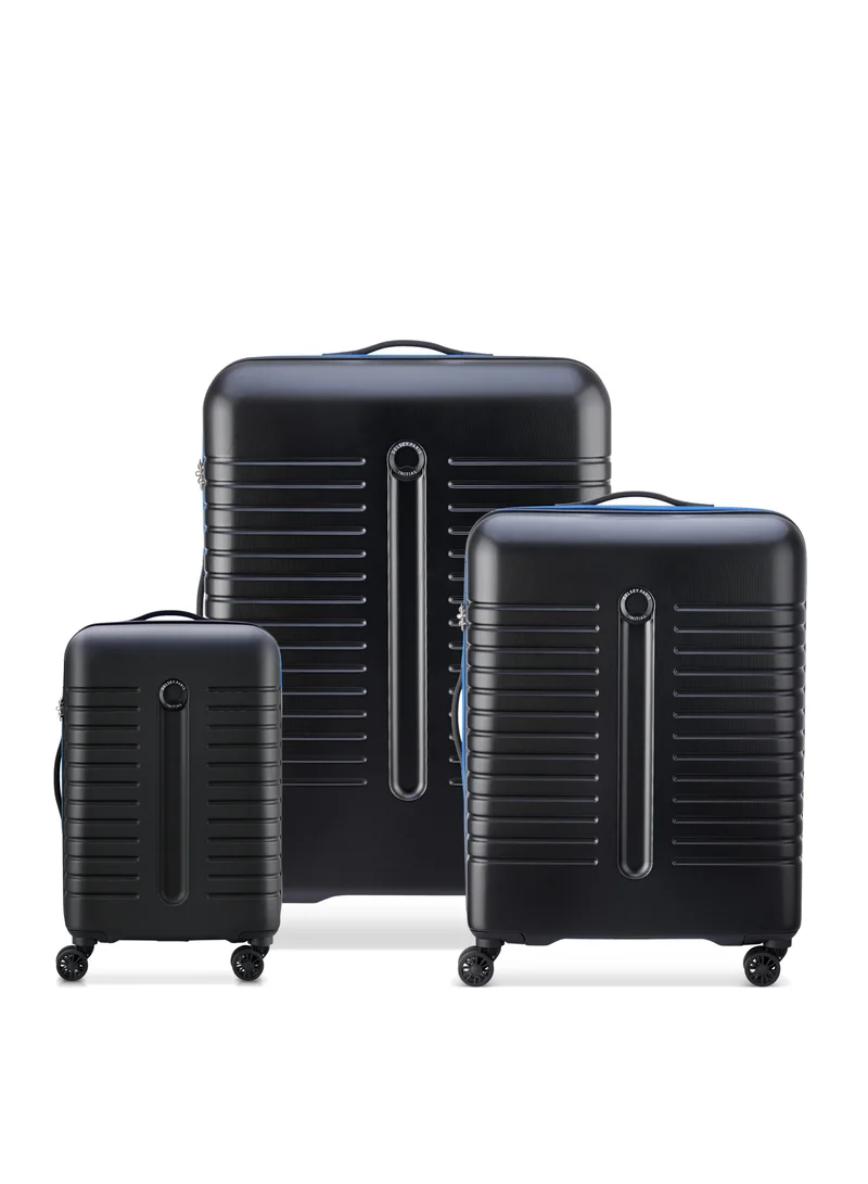 Delsey Irosie Hardcase Double wheel trolley 3pcs set (L+M+S) 55/66/76cm Black