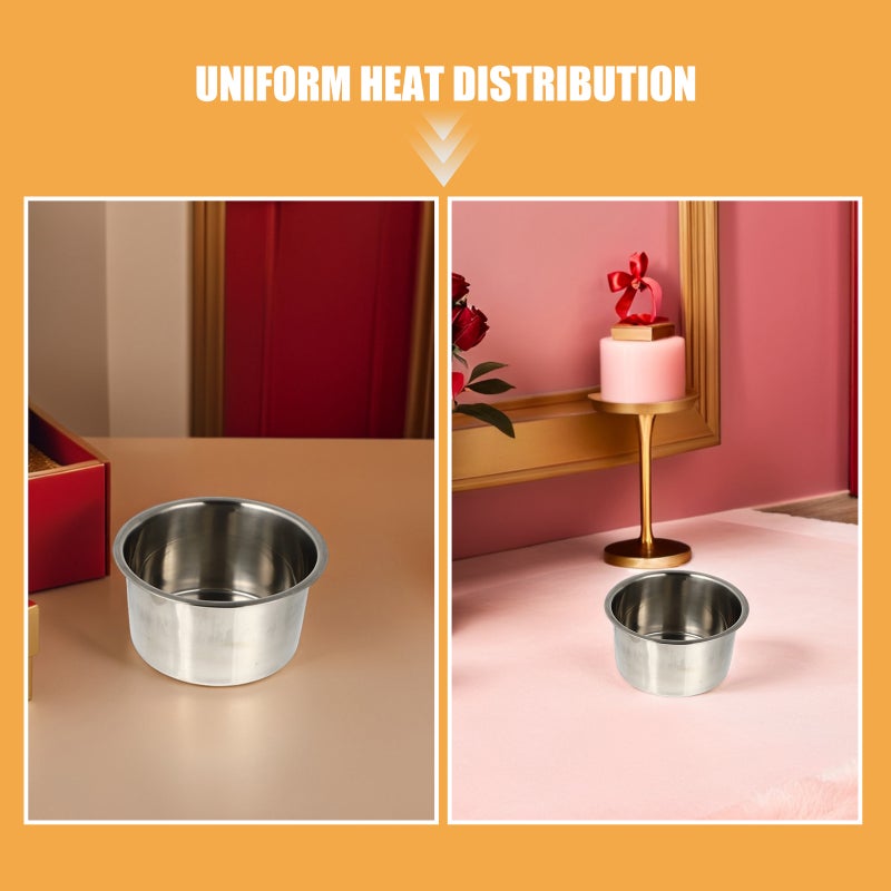 2pcs Melting Pot: Stainless Steel Melter Outer Pot - Candles Making Pouring Boiler - Wax Melting Boiler for Wax Cheese Chocolate Dubai Pistachio Candy - Image 4