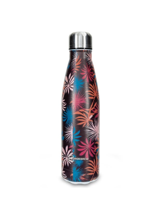 Hydrobrew Double wall Stainless Steel Water Bottle 500ML  - Midnight Tropics - Image 1