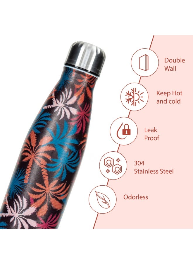 Hydrobrew Double wall Stainless Steel Water Bottle 500ML  - Midnight Tropics - Image 3