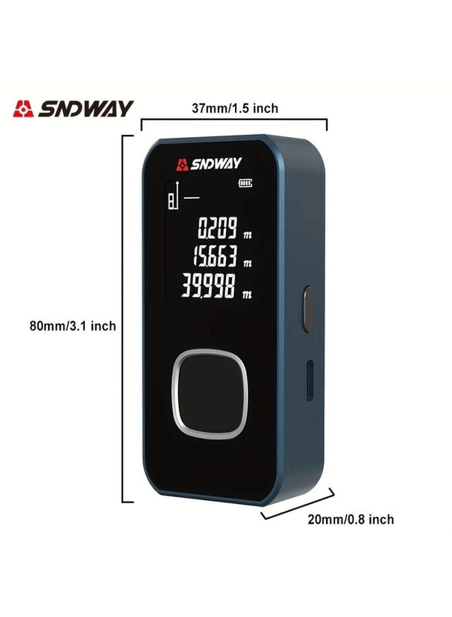 SNDWAY Mini Laser Rangefinder 60m Mirror Display Rechargeable Type C USB - Image 3