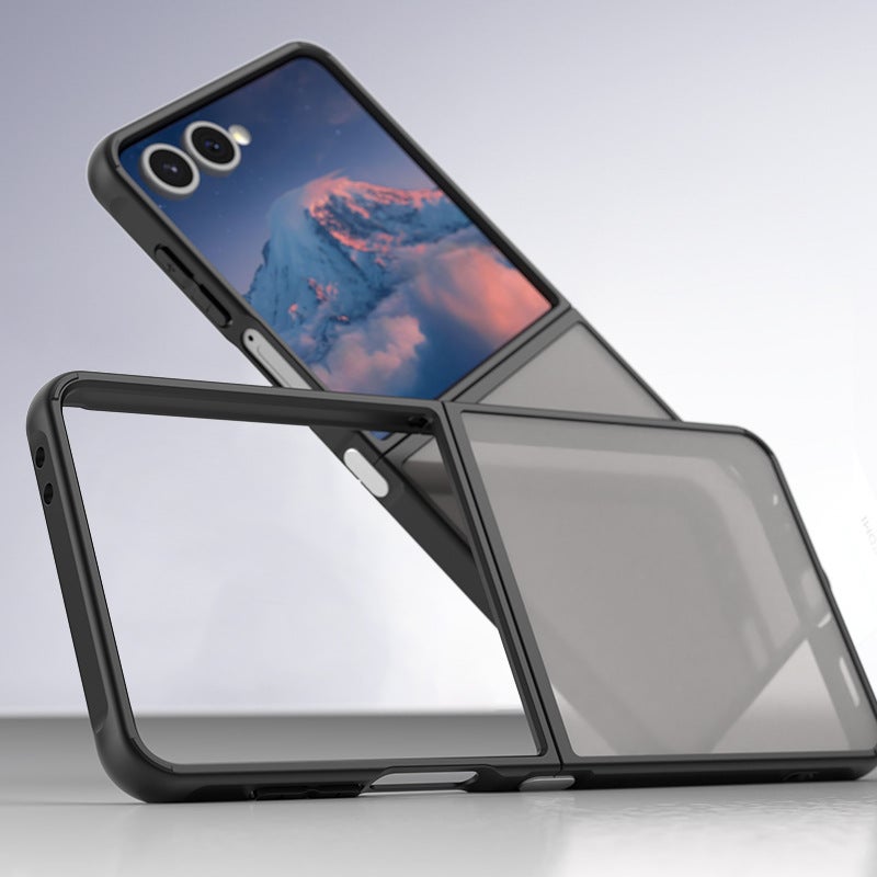 غطاء واقي بسيليكون لـ Samsung Galaxy Z Flip 7 باللون بنفسجي مضاد للانزلاق من السيليكون مع حماية من السقوط وملمس غير لامع مع مقاوم للصدمات مع ملمس ناعم مع قبضة مضادة للانزلاق - Image 2