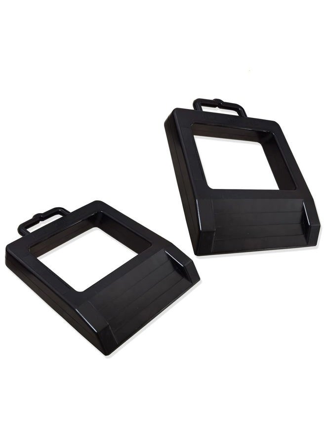 HOXWELL Premium 2 Pack Pallet Jack Rubber Wheel Chock Heavy Duty Pallet Truck Chock Jack Stopper for Travel Trailers, Car, Camper, Truck(Black, 2 Packs) - Image 1