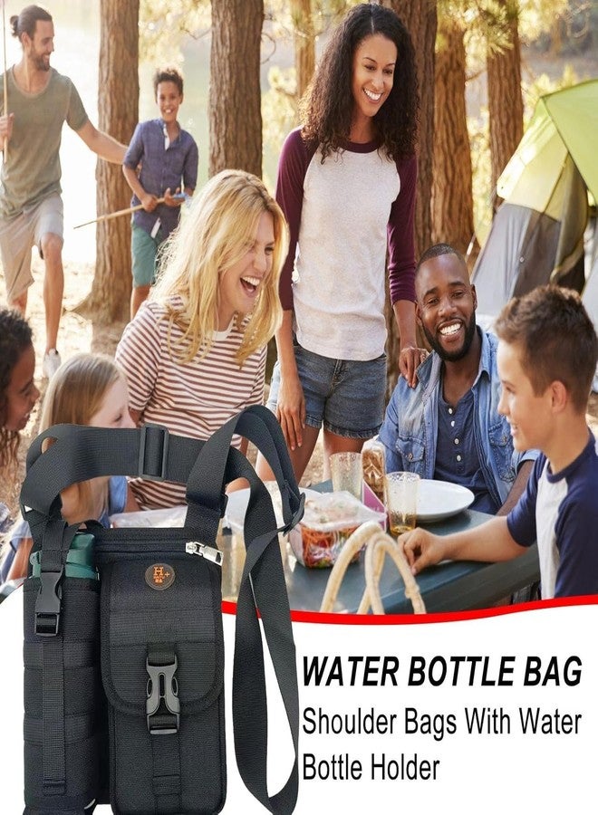 WROPZO Water Bottle Carrier with Adjustable Crossbody Shoulder Strap - Insulated Water Bottle Pouch for Running, Hiking, Gym, Travel, Camping - Lightweight Water Bottle Bag for Adults & Kids - Image 4