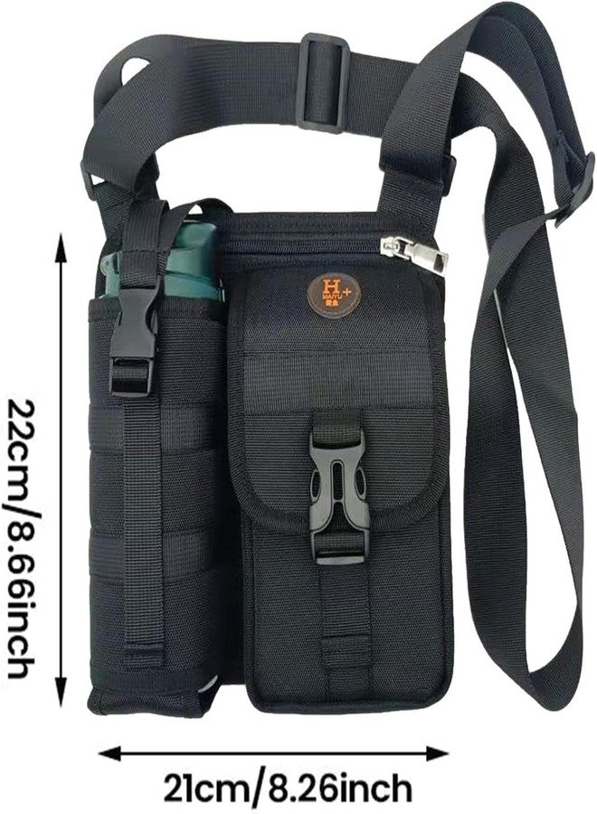 WROPZO Water Bottle Carrier with Adjustable Crossbody Shoulder Strap - Insulated Water Bottle Pouch for Running, Hiking, Gym, Travel, Camping - Lightweight Water Bottle Bag for Adults & Kids - Image 5
