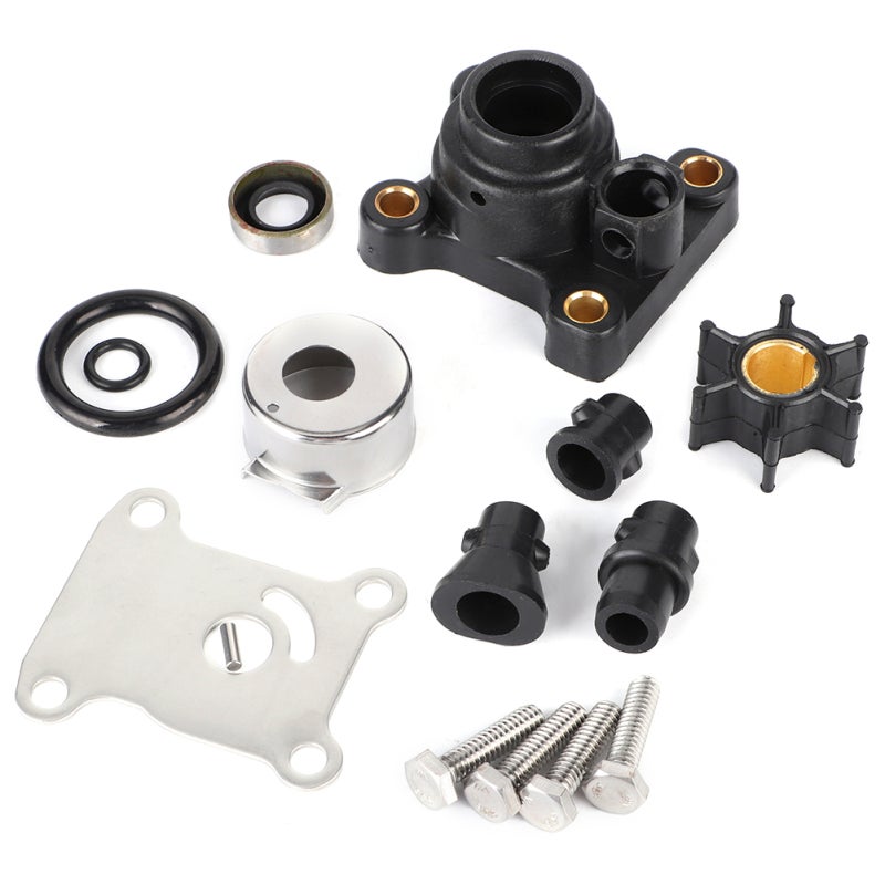 Impeller Water Pump Repair Kit: Neoprene Impeller, Corrosion-Resistant Metal Alloys - Full Maintenance Parts Set for 9.9Hp 15Hp Johnson Evinrude Outboard Motors - Image 2