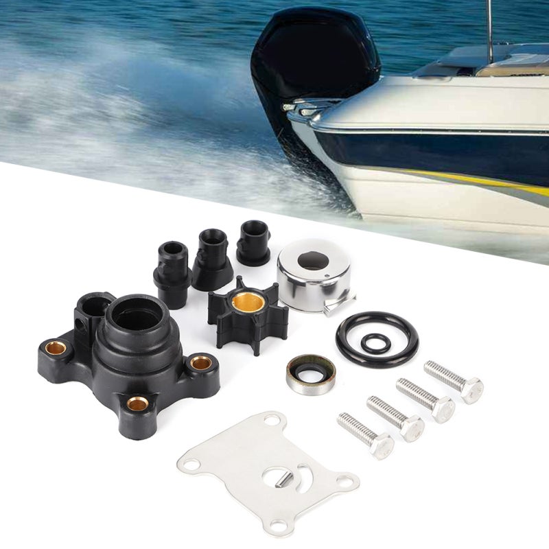 Impeller Water Pump Repair Kit: Neoprene Impeller, Corrosion-Resistant Metal Alloys - Full Maintenance Parts Set for 9.9Hp 15Hp Johnson Evinrude Outboard Motors - Image 3