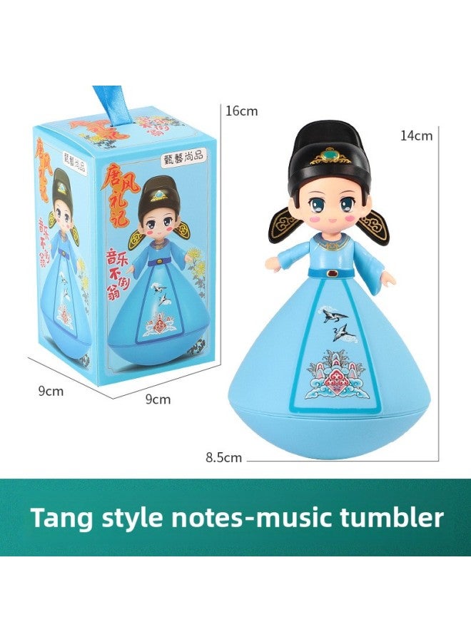 Cartoon Datang Music Tumbler Creative Ornaments Poet Doll Souvenir Doll Stall Supply Manufacturers Direct Supply-Color:105 Little Brother Music Tumbler-summer-Height:16*9*9 - Image 1
