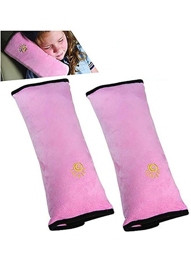 COFFLED 2PC Seat Belt Pillow for Kids, Car Seat Pillow Neck Rest for Kids, Kids Travel Pillow for Car Seat, Kids Seatbelt Pillow, Toddler Infant Safety Support Shoulder Flat Pad, Seat Belt Strap Covers in Car - Image 1