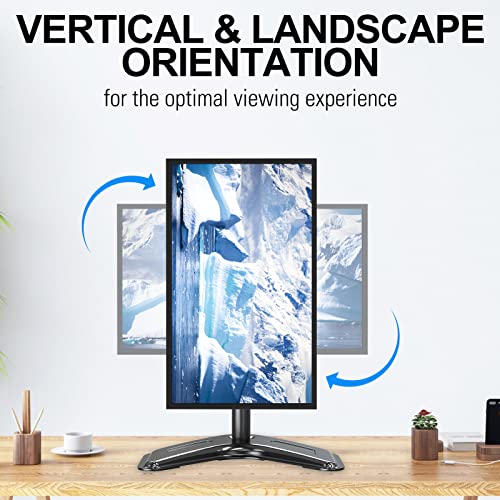MOUNTUP Single Monitor Stands, Freestanding VESA Monitor Desk Mount fits 13'' to 32'' Computer Screen with Height Adjustable, Swivel, Tilt, Rotation, Holds up to 17.6 lbs, VESA 75x75/100x100 MU0023 - Image 5