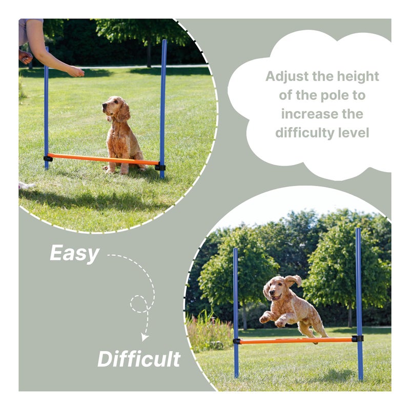 TRIXIE Dog Agility Hurdle – Dog Jump with Height Adjustable Crossbar, Dog Agility Hurdle Ideal for Beginners & Advanced, Dog Agility Equipment for Dog Obstacle Courses – 1 x Dog Hurdle - Image 5