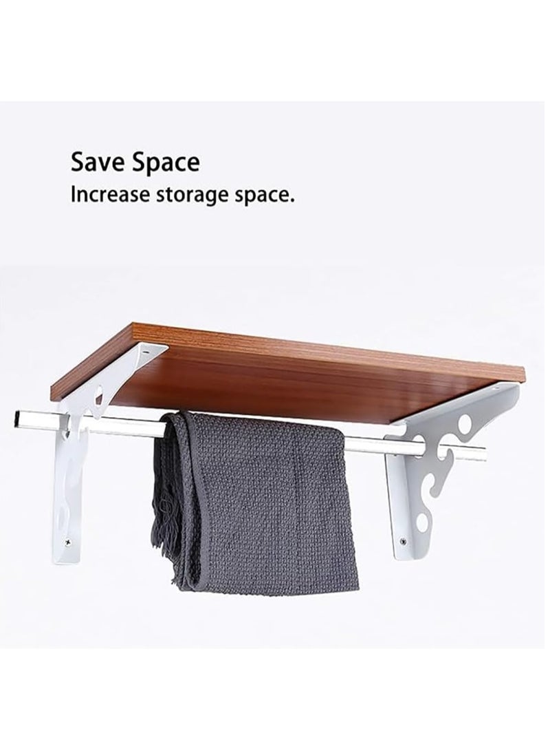Rubik 8inch Triangle Brackets, 2pcs Wall Mounted Stainless Steel Right Angle Fixed Shelf Brackets (Silver)  - Image 5