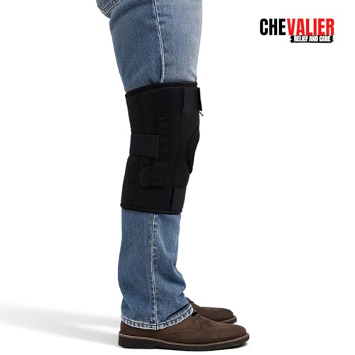 CHEVALIER Open Patella Hinged Knee Immobilizer/Brace/Knee Cap Knee Belt Support for Joint Pain Relief Men and Women, Fits 11 to 18 inches - Measure 4" Above your Knee - Image 5