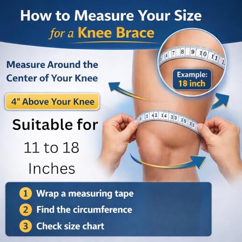 CHEVALIER Open Patella Hinged Knee Immobilizer/Brace/Knee Cap Knee Belt Support for Joint Pain Relief Men and Women, Fits 11 to 18 inches - Measure 4" Above your Knee - Image 3
