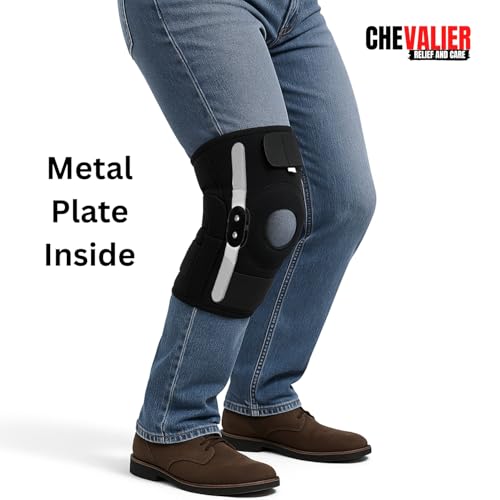 CHEVALIER Open Patella Hinged Knee Immobilizer/Brace/Knee Cap Knee Belt Support for Joint Pain Relief Men and Women, Fits 11 to 18 inches - Measure 4" Above your Knee - Image 4